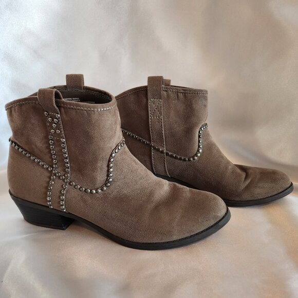 Mossimo Taupe Bootie with Metallic Stud Detail - Picture 2 of 3